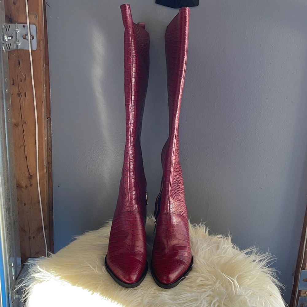 Kenneth Cole Snake Skin High Boot.